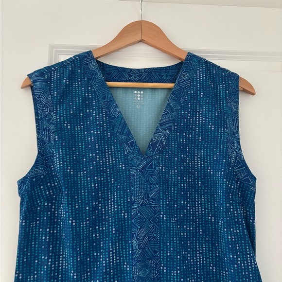 Title Nine Nimblene Cover Up Tunic Dress Matrix Blue Dot Outdoor - Picture 7 of 7